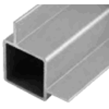 9010 - 1'' Square Right Angle - Double Flanged Tube