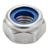 Reference 64602 - Prevalling torque type Hexagon nut plastic insert DIN 985 - Stainless steel A4