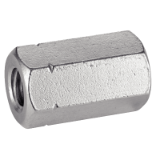 Reference 64620 - Hexagon nut with height of 3d DIN 6334 - Stainless steel A4