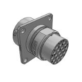 Receptacle, Size 14, RT0W01419PKNH03 - ECOMATE, Receptacle, Square Flange, 19 Position, Male, Shell Size 14, with Silicone Seal, IP69K