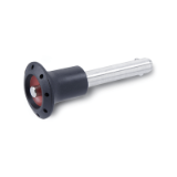 GN 113.5 - Stainless Steel-Ball lock pins with plastic knob, Material AISI 303