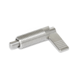 GN 721.5 - Stainless Steel-Cam action indexing plungers, Type LA, Left-hand lock