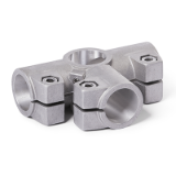 GN 198 - Angle Connector Clamps, Aluminum, with screw, stainless steel