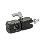 GN 487 - Swivel Ball Joint Mounting Clamps, Aluminum, Type Q with cross hole
