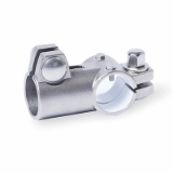 GN 192.15 A - Stainless Steel-Angle Linear Actuator Connectors, with screw, stainless steel, Type A, without seals