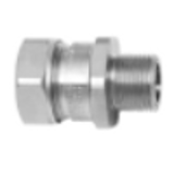 LTP-EXD - Straight, external thread, nickel plated brass, flameproof barrier gland for use with conduits