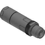 Cable connector M12, X-coded, 8pol, pin contact