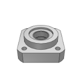 ca82 - Seat bearing, double bearing, compact flange type, with retaining ring