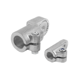 K0485 - Tube clamps swivel half aluminium, with raised teeth