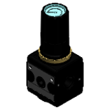 Pressure regulator with gauge inside the setting knob and continuous pressure supply BG1 - Multi-Fix series