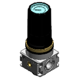 Pressure regulator with gauge inside the setting knob BG0 (G25) - Multi-Fix series