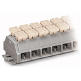261-252/342-000 TO 261-262/342-000 - 4-CONDUCTOR TERMINAL STRIP PUSH BUTTONS ON BOTH SIDE WITH SNAP-IN MOUNTING FOOT