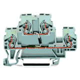 870-540/281-410 - Component terminal block, double-deck, with diode 1N4007, anode, left side, for DIN-rail 35 x 15 and 35 x 7.5, 2.5 mm², CAGE CLAMP®