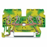 870-837 - 4-conductor ground terminal block, 2.5 mm², lateral marker slots, for DIN-rail 35 x 15 and 35 x 7.5, CAGE CLAMP®