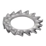 Reference 64513 - Serrated lock washer A type external teeth DIN 6798 A - Stainless steel A4