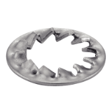 Reference 64514 - Serrated lock washer J type internal teeth DIN 6798 J - Stainless steel A4
