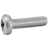 Reference 64216 - Pan head machine screw cross recess pozidrive - DIN 7985 - Stainless steel A4