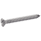 Reference 62403 - Slotted countersunk head tapping screw form C DIN 7972 - Stainless steel A2