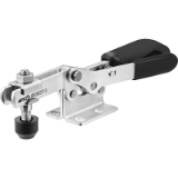 AMF 6830ST - Horizontal toggle clamp with safety latch, open clamping arm and vertical base