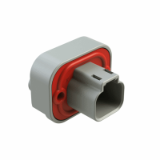 AT15-12PX-BMXX - 12 Position Receptacle, Pin, Gold/Tin contact plating, PCB, Straight Flange Mount