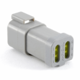 AT04-6P-MM01XXX - 6-Way Receptacle, Male Connector with Reduced Diameter Seal (E-Seal) and End Cap, AT series