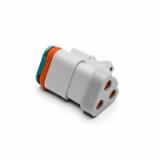 AT06-3S-SS01XXX - 3-Way Plug, Female Connector with Solid Rear Grommet