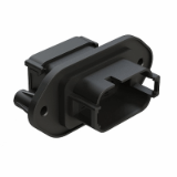 AT1612-13PB-RD - 13-Way Receptacle, Male Connector With B Position Key, No Gasket, Black