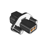 ATP04-2P-PM07G, ATP04-2P-PM07GEC, ATP04-2P-PM08G, ATP04-2P-PM08GEC - 2 Pin Receptacle, Screw Panel Mount, with Gasket