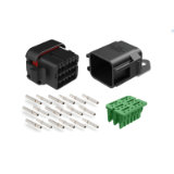 ATV46-18PSX-BUSCKIT - 18-way Complete Buss Kit, includes Receptacle and Plug, Contacts, Wedgelock, Key X