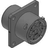 RTS012N8S03 - Square Flange Receptacle