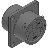 RTS014N3S03 - Square Flange Receptacle
