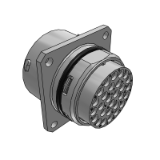 Receptacle, Size 22, RT002028PKNH03 - ECOMATE, Receptacle, Square Flange, 28 Position, Male, Shell Size 20, with Silicone Seal, IP69K
