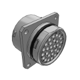 Receptacle, Size 22, RT002028SKNH03 - ECOMATE, Receptacle, Square Flange, 28 Position, Female, Shell Size 20, with Silicone Seal, IP69K