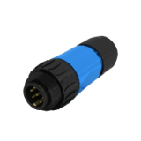 C01630H006 - Standard Male Cable Connectors - 6 Position Straight, with Contacts