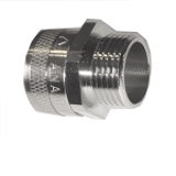 ISO straight fitting,fixed, male, IP 40 nickel plated brass - FCEN fittings Nickel