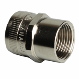 ISO straight fitting,fixed, female, IP 40 nickel plated brass - FCEN fittings Nickel