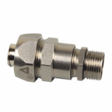 ISO HT cable-hose fitting, male, IP 40 nickel plated brass - Multiflex UIG/UI fittings