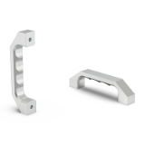 BK38.0708 - Bridge handles / solid handles made from aluminium with short dead-end thread