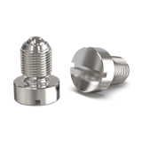 BK40.0012.INOX - Ball and spring index plungers with collar and ball, slot gear, stainless stell quality