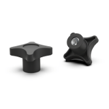 BK8.0017 - Cross knobs with mounted nut and cap