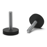 BK19.0100 - Levellling screws with knurled head, adjustment spindle fixed