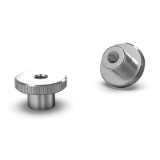 BK38.0262.INOX - High knurled nuts with through thread, with shank, of stainless steel, DIN 466