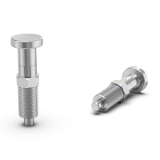 BK29.0051.INOX - Stainless steel indexing plungers with fine-pitch thread and with stop
