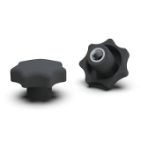 BK36.0018 - Star knob nuts, soft touch, similar to DIN 6336