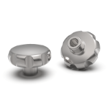 BK38.0058.INOX - Solid star knobs with smooth blind hole made from stainless steel
