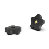 BK38.4000 - Star knobs made from thermoset, flat, with square-section bush