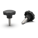 BK7.0028 - Star knob screws with insert moulded screw