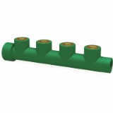 BR PP-RCT-Bronze/LFB Transition Manifold female-thread-cyl cascadable green
