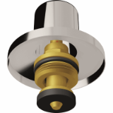 BR Valve straight concealed upper-part-brass with winged wheel + cap