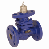 2-way globe valve (pressure released), Flange, PN 16